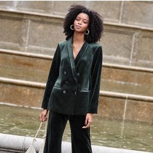 Green Velvet Express Blazer